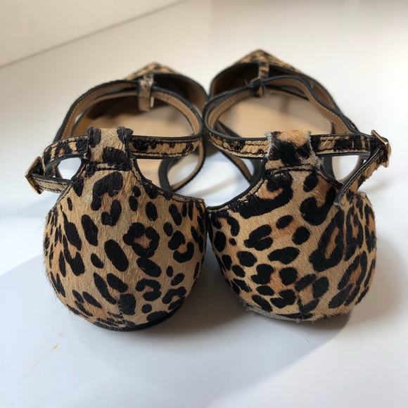 Sole Society Leopard Print Pointed Toe Flats 10 - Picture 5 of 8